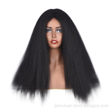 Synthetic Wigs Afro Curls Hair Wig For Women Long Yaki Straight African Wig Synthetic Afro Yaki Hair